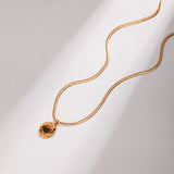 Tiger Eye Spiral Necklace