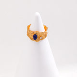 Golden Wave Lapis lazuli ring