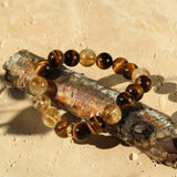 Tiger Eye Rutilated Quartz Wealth and Success Bracelet