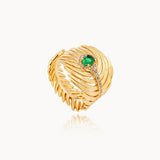 Evergreen Feather Ring