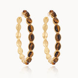 Tiger’s Eye Infinity Hoop Earrings