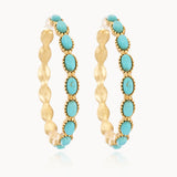 Turquoise Infinity Hoop Earrings