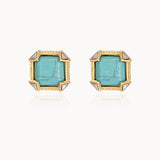 Turquoise lagoon studs