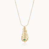 Evergreen Feather Necklace