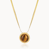 Tiger’s Eye Golden Shield Necklace