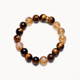 Tiger Eye Rutilated Quartz Wealth and Success Bracelet